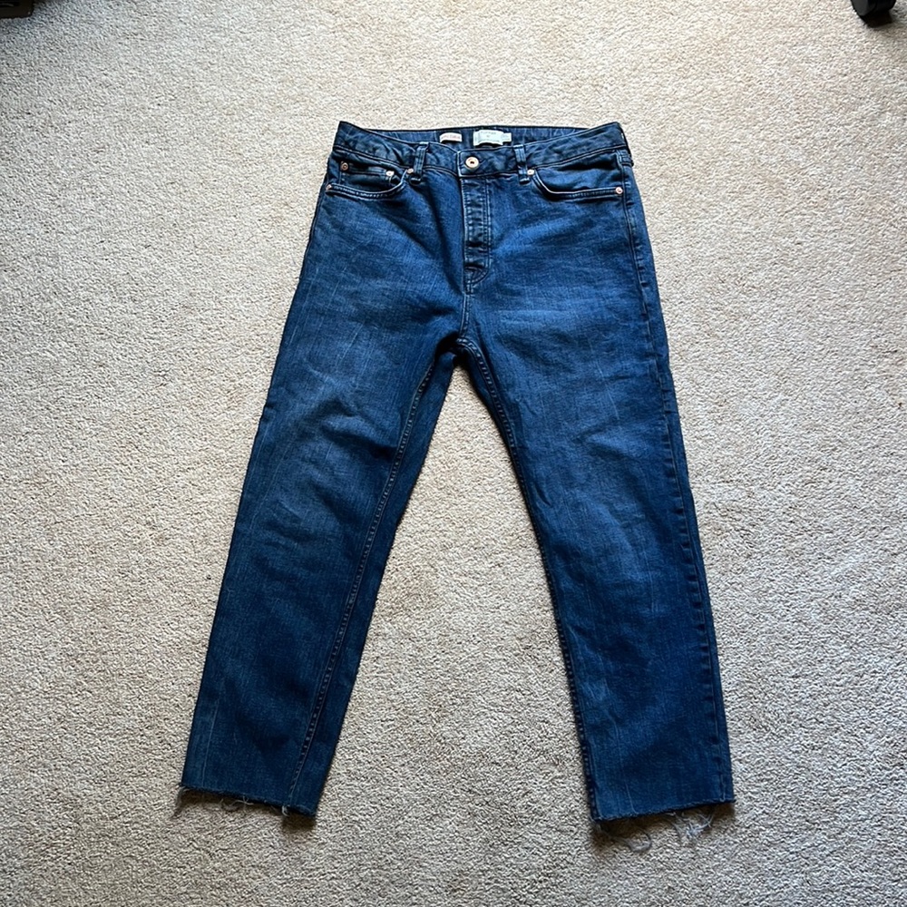 Mens Topman Cropped Jeans